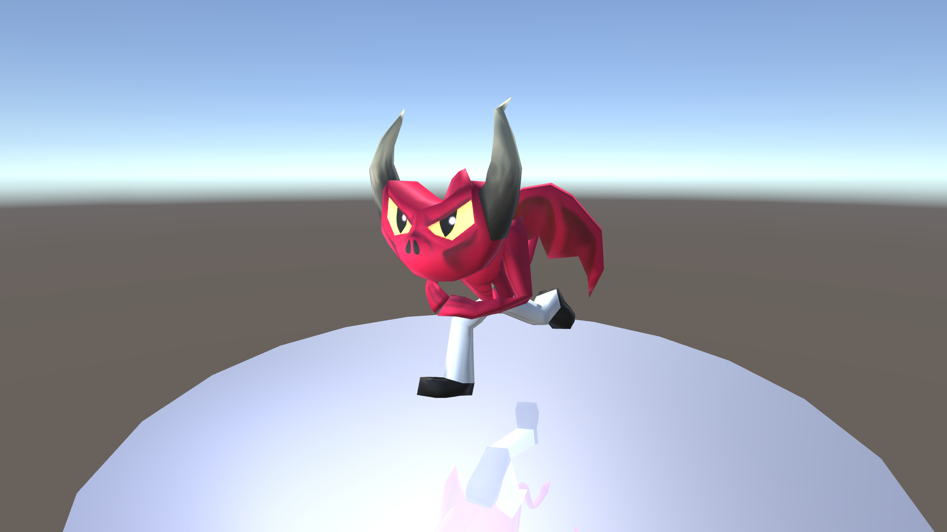 小恶魔角色-低聚索具和动画3d模型