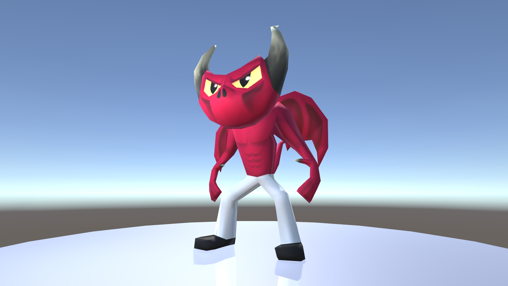 小恶魔角色-低聚索具和动画3d模型