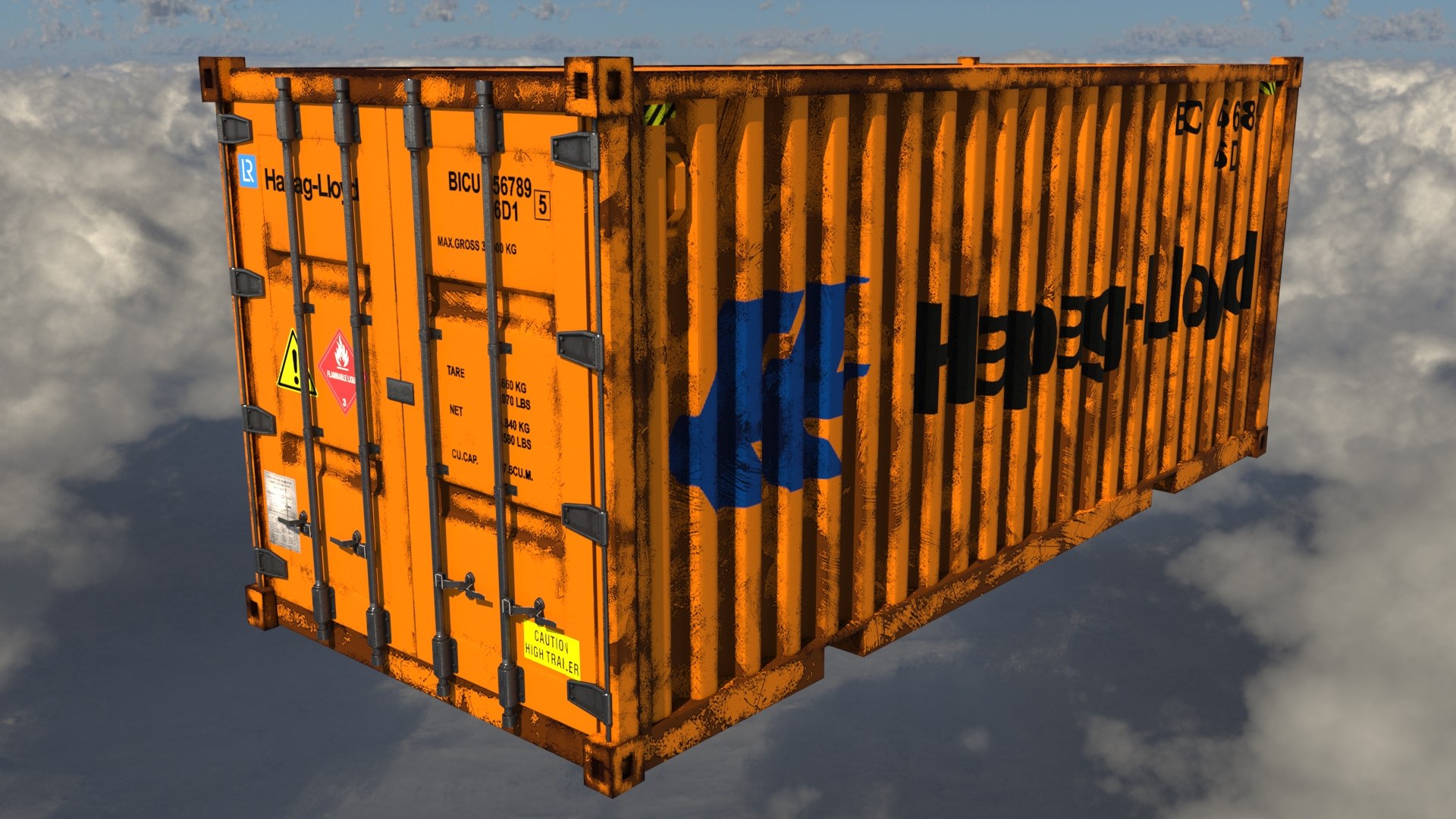 Container hapag model TurboSquid 1493710