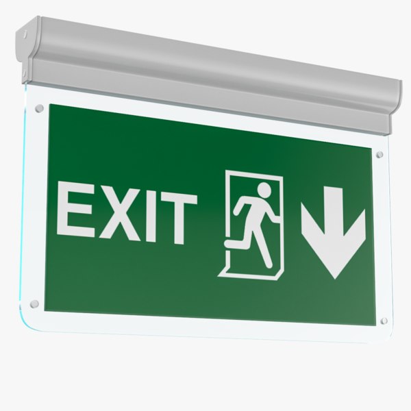 exit sign 3D model