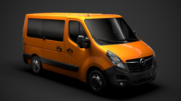 3D opel movano l1h1 windowvan model