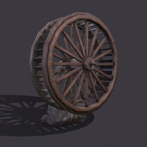 water wheel 3D model