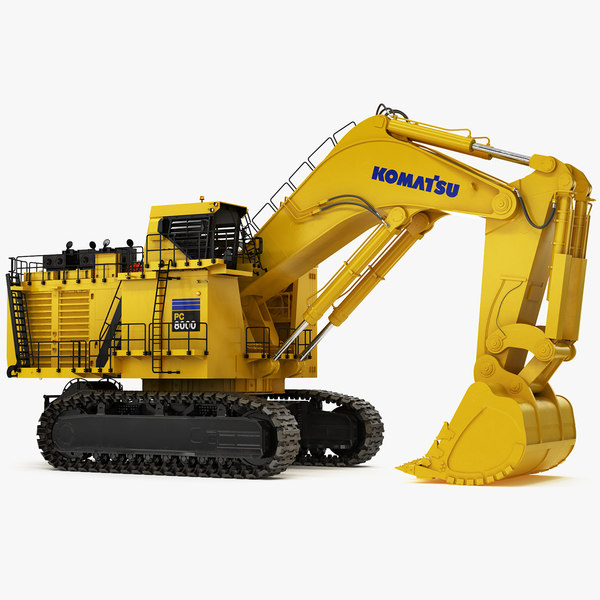 Rigged Mining Excavator Komatsu 3d Turbosquid