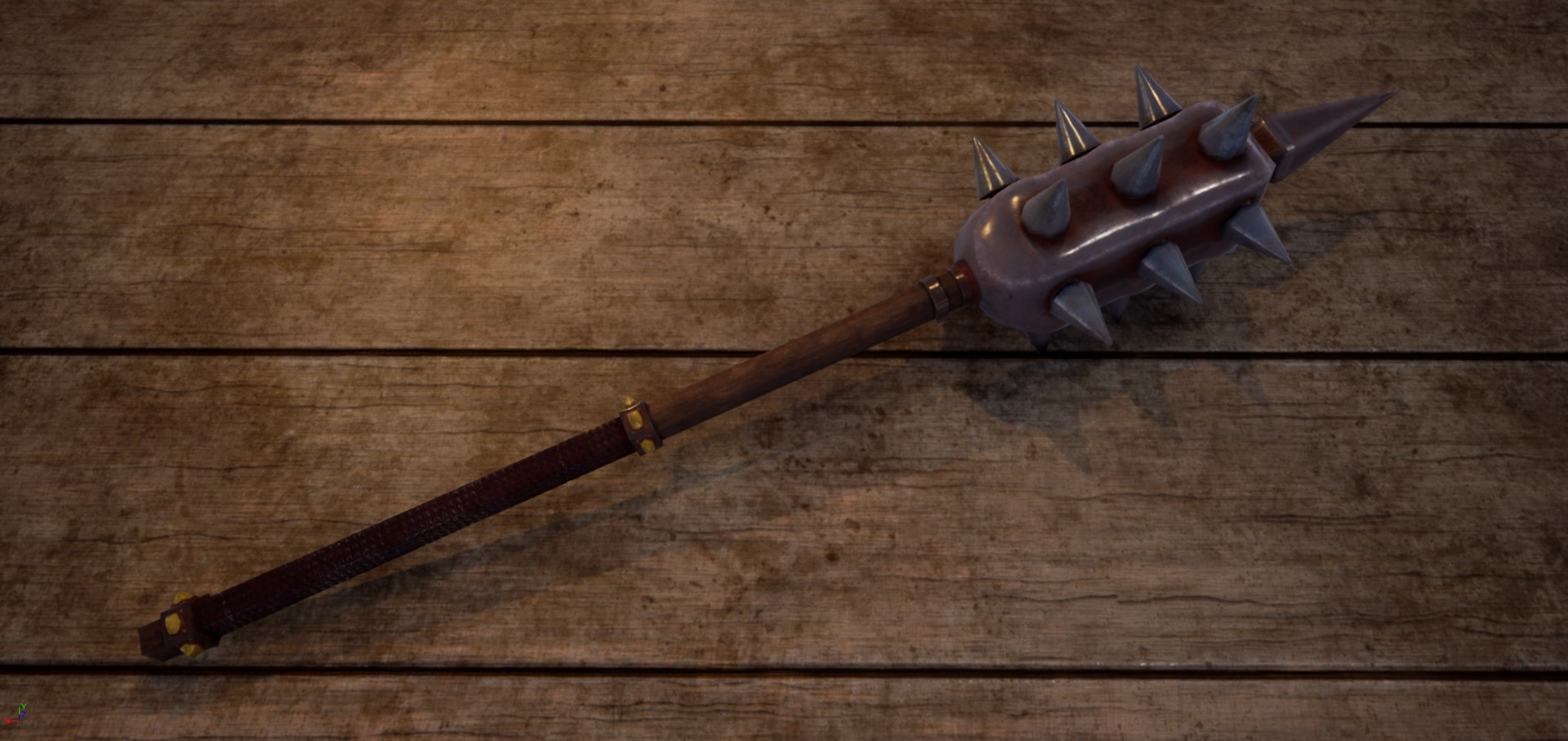 Fantasy medieval spiked club 3D model TurboSquid 1493996