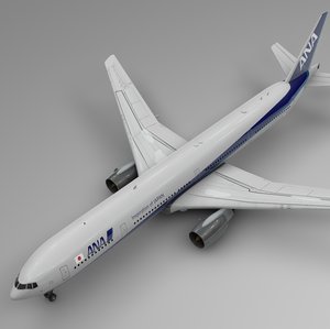 3D nippon airways boeing 777-300er