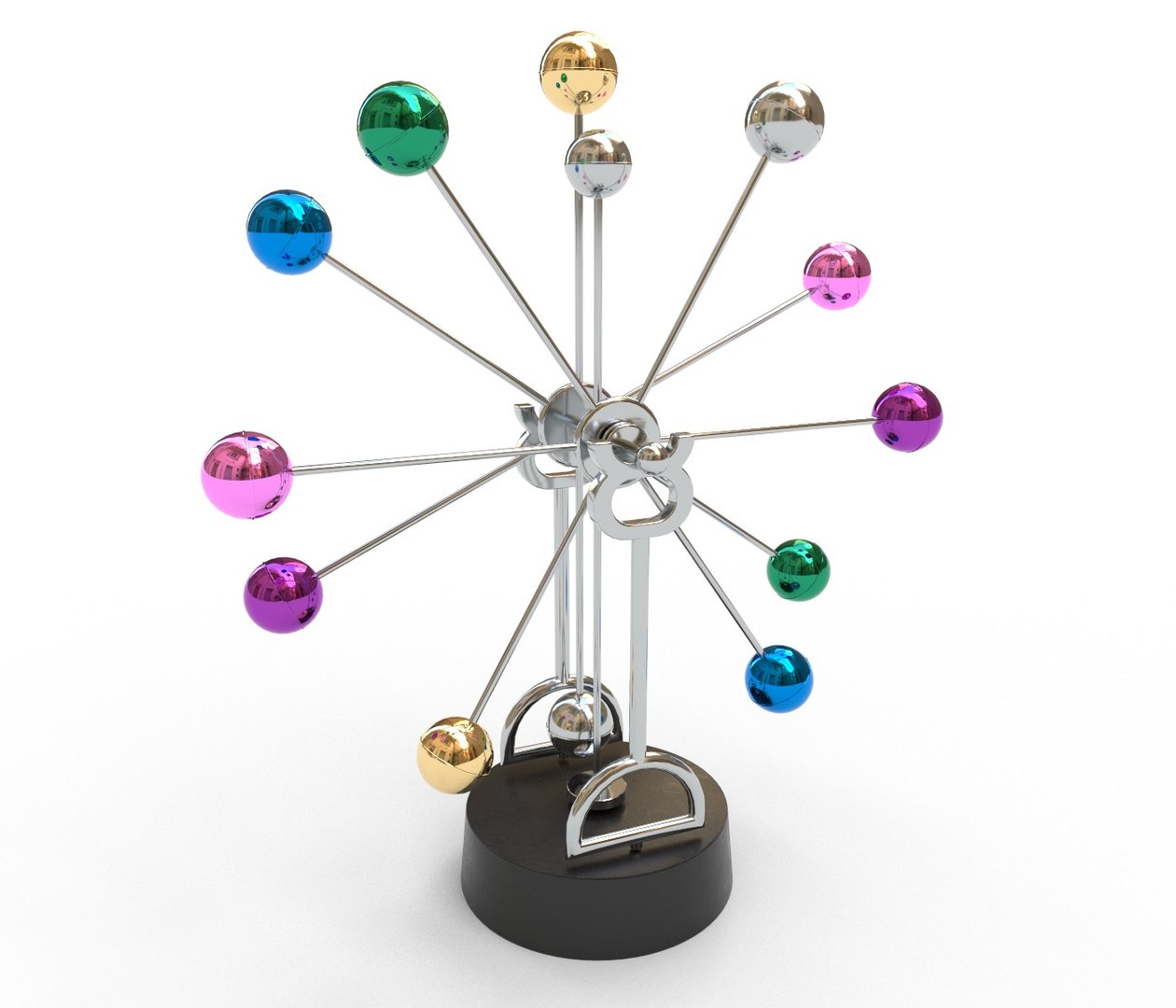 3D newton pendulum creative rotating - TurboSquid 1494060