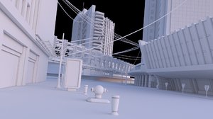 3D dystopian buildings