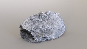 photoscanned rock 3D model