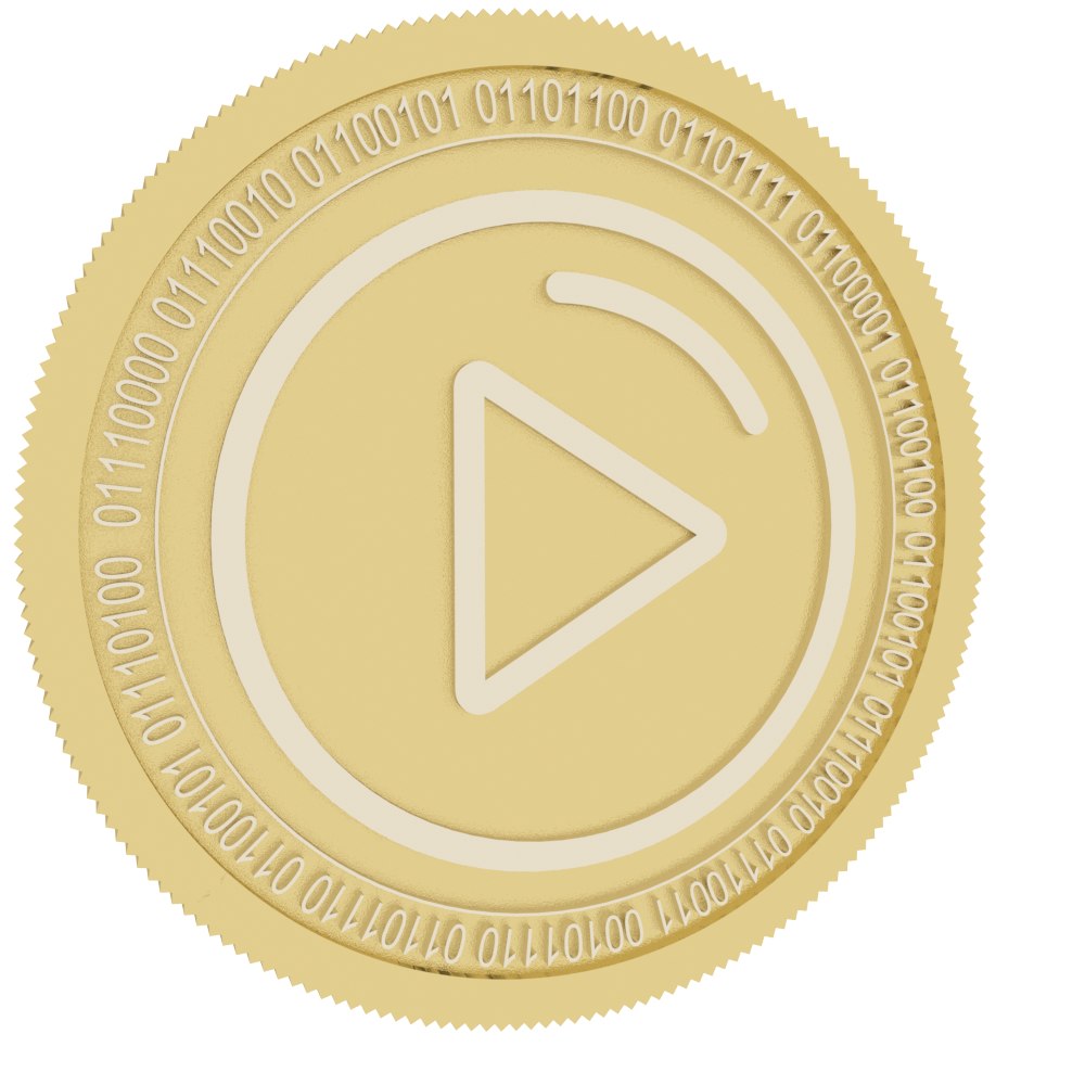 Bittube gold coin 3D model - TurboSquid 1494132