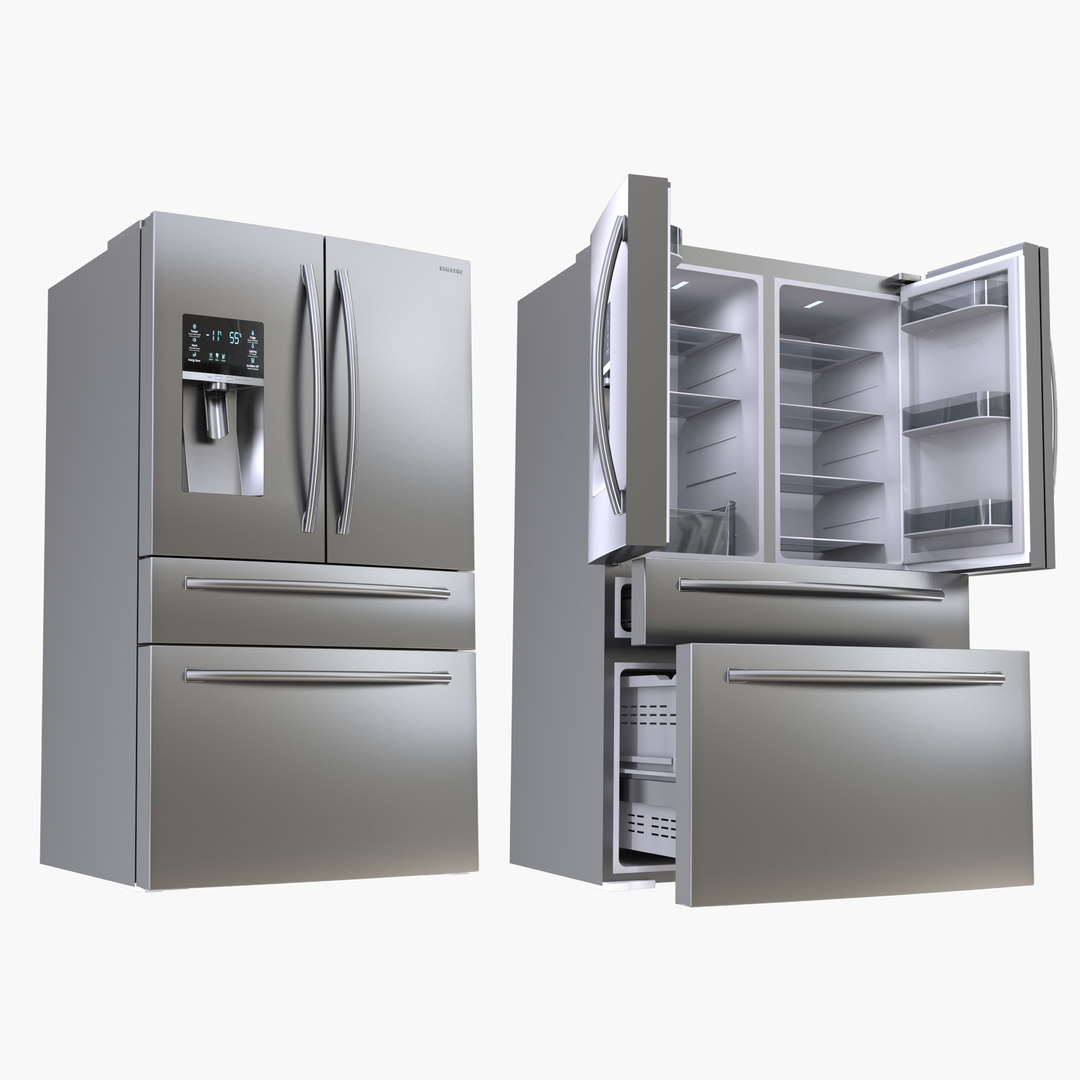 Refrigerator samsung 4 3D model TurboSquid 1494202