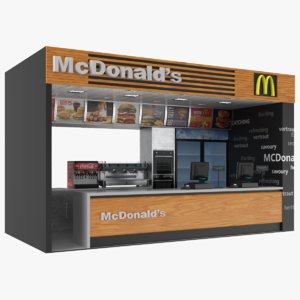 fast food counter 3D model
