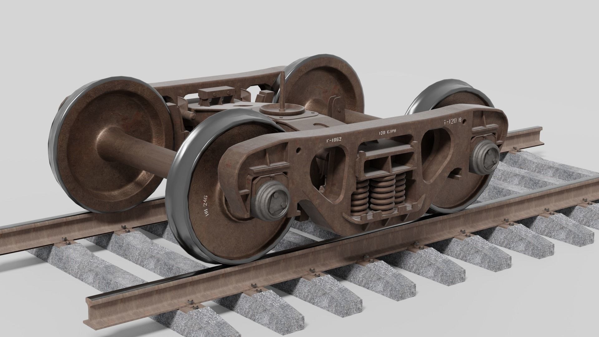 Railway bogie 3D - TurboSquid 1494265