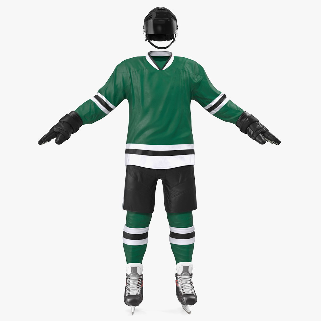 3D hockey green equipment model - TurboSquid 1494243