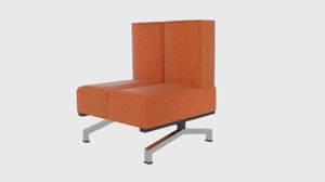flex orange sleeper sofa 3D