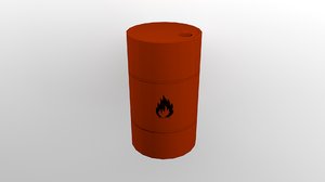 3D flammable barrel model