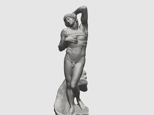3D sculpture dying slave michelangelo model