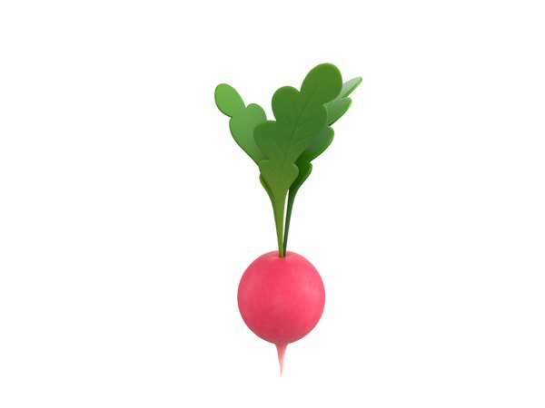 3d Radish Cartoon Style Turbosquid 1494494