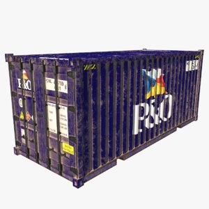 shipping container p o 3D model