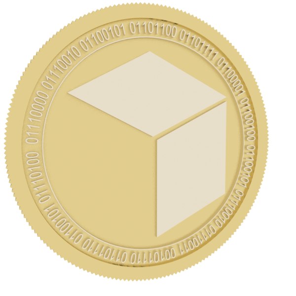 brickblock gold coin 3D model