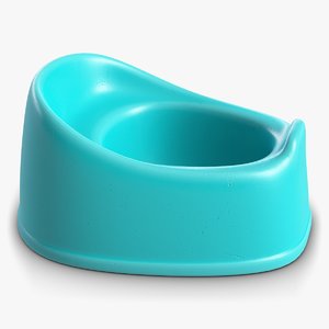 3D plastic baby potty model