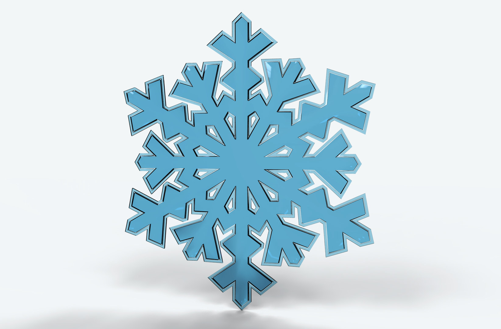 3D realistic snowflake TurboSquid 1494788