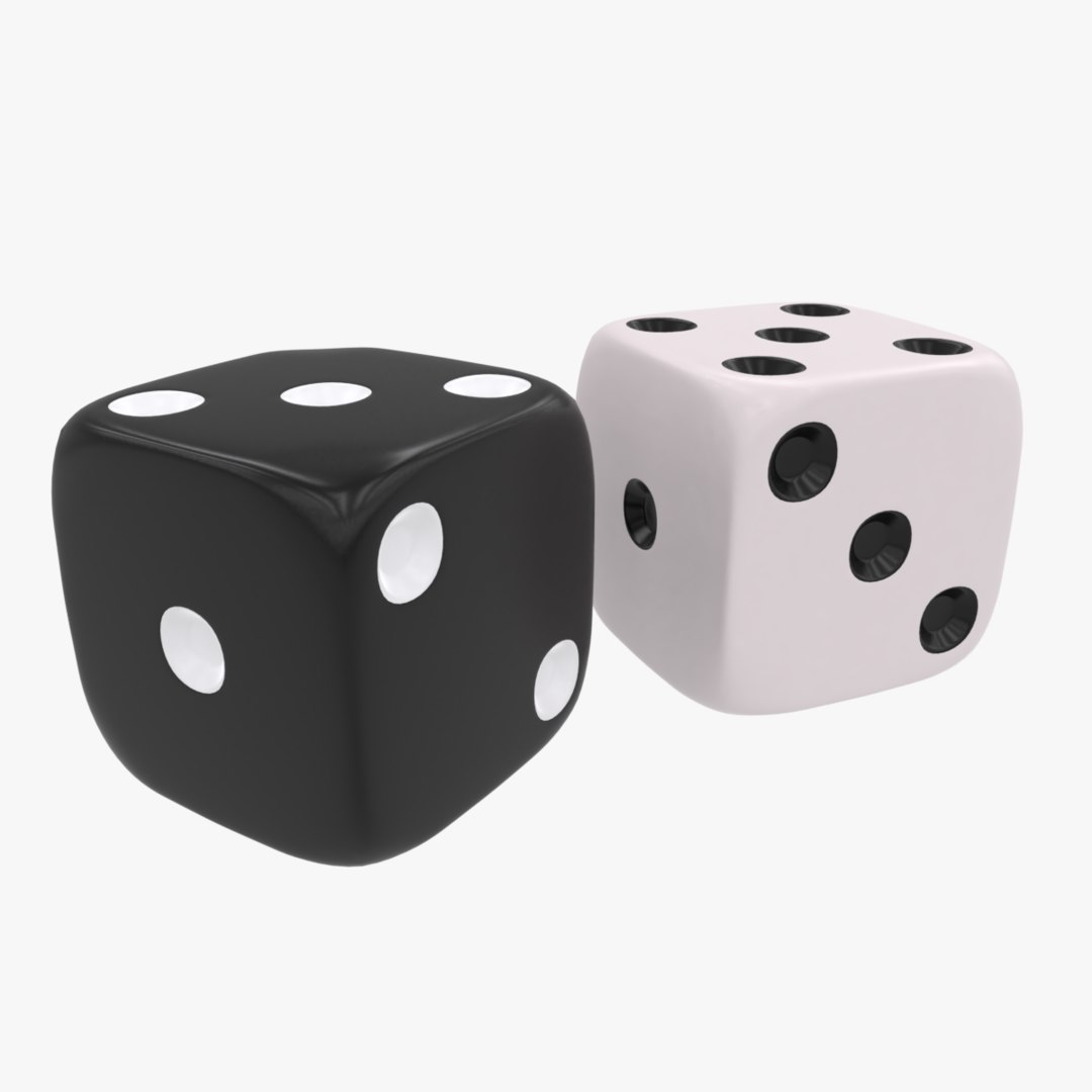 3D pair dice TurboSquid 1494856