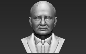 3D mikhail gorbachev bust ready