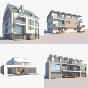 3D apartment buildings model