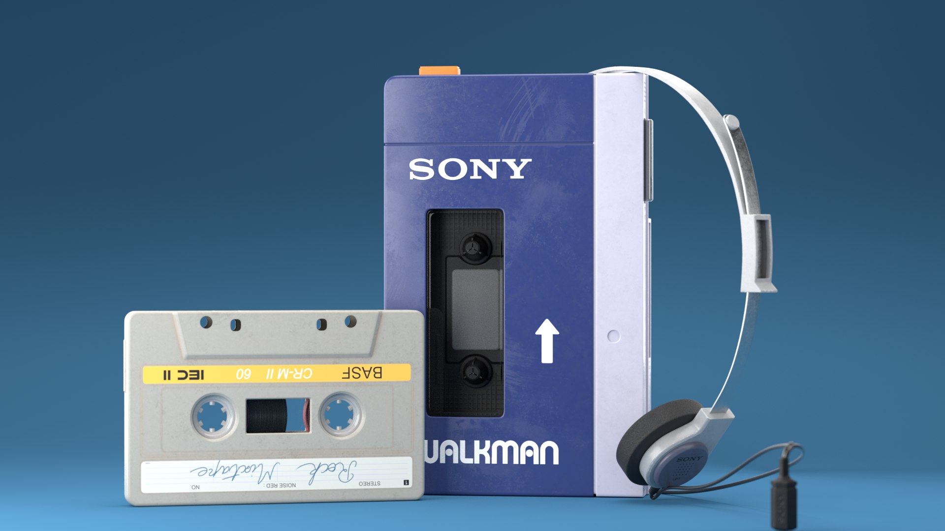 Vintage old walkman 3D model TurboSquid 1495093