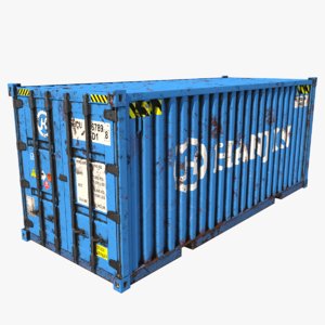 3D shipping container hanjin model