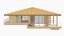 3D model small beach bungalow house