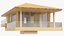 3D model small beach bungalow house