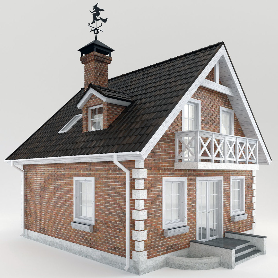 Brick cottage 3D model TurboSquid 1495509