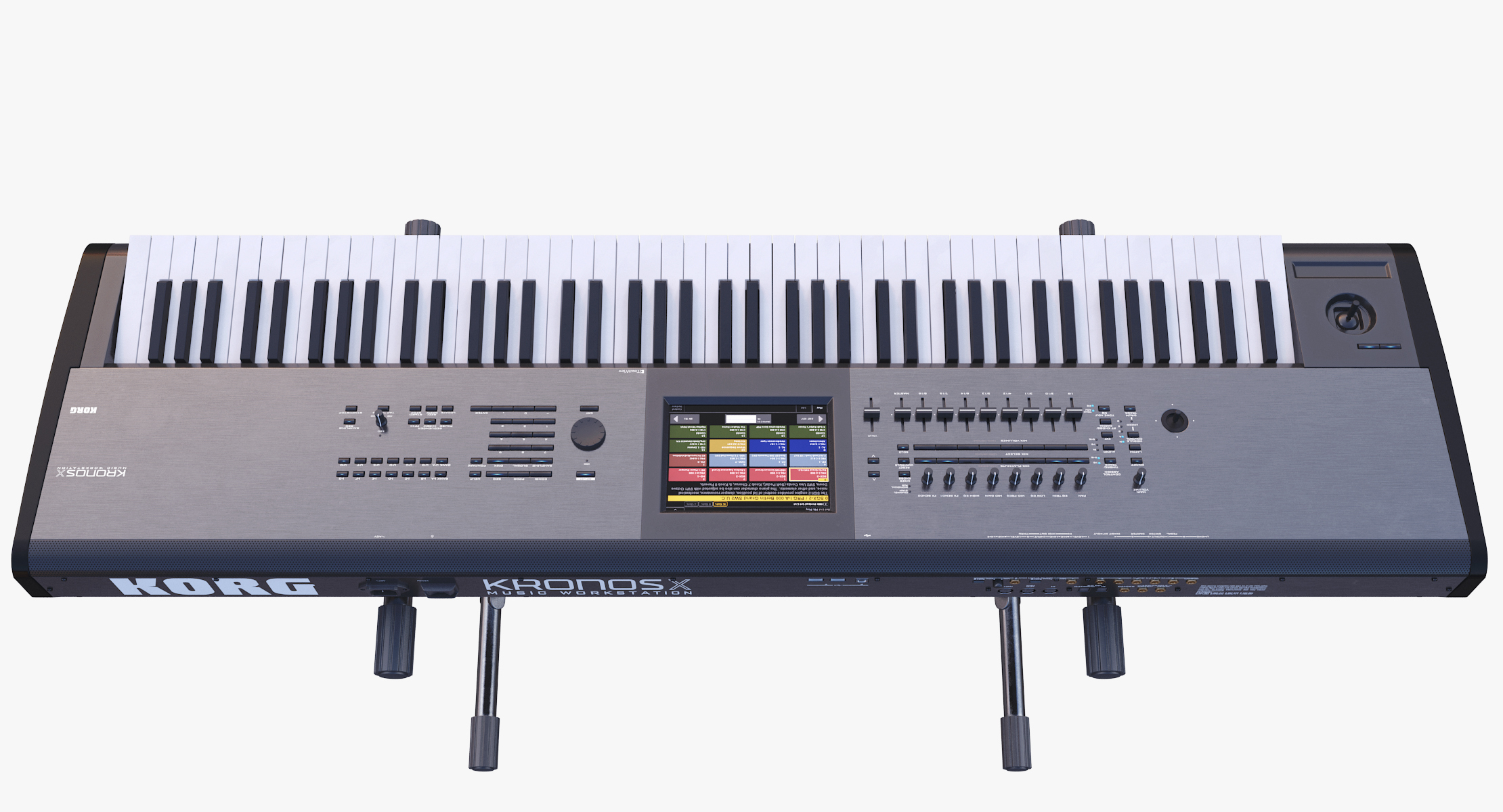 3D synth keyboard stand TurboSquid 1495520