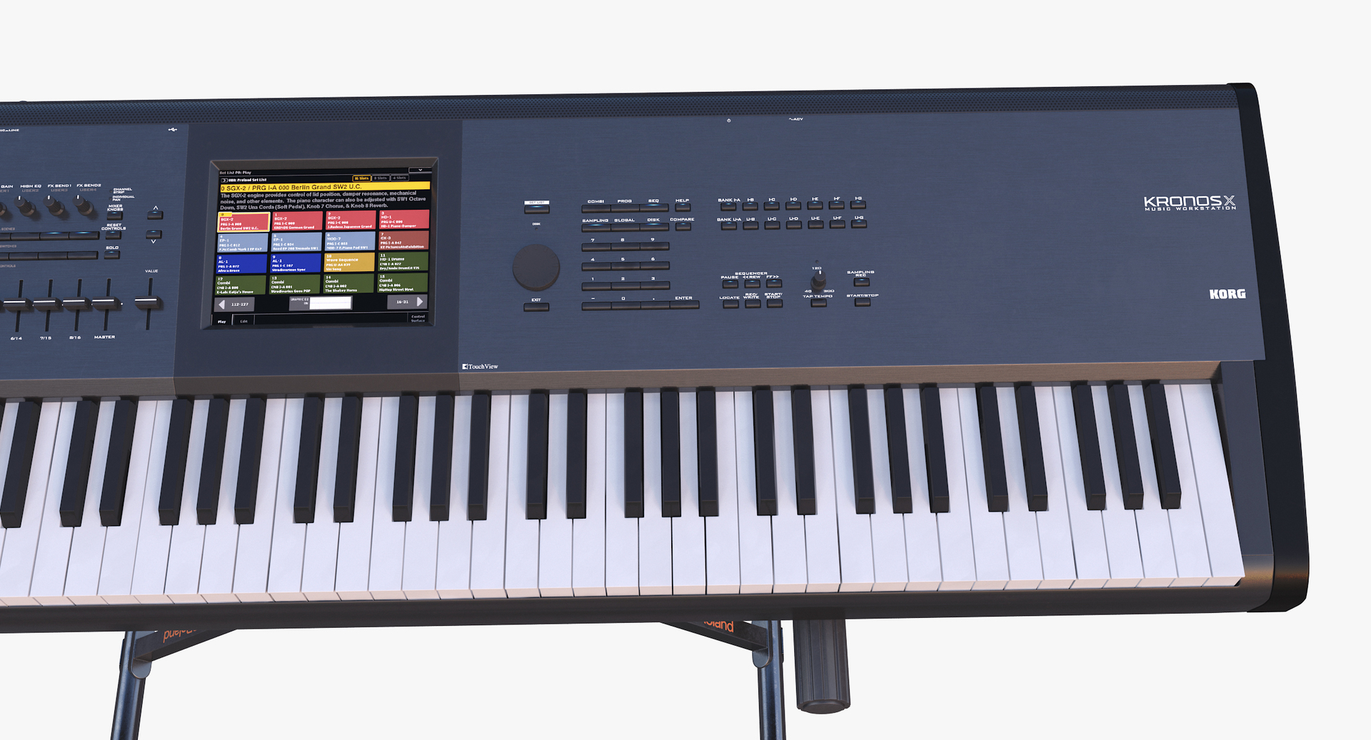 3D synth keyboard stand TurboSquid 1495520