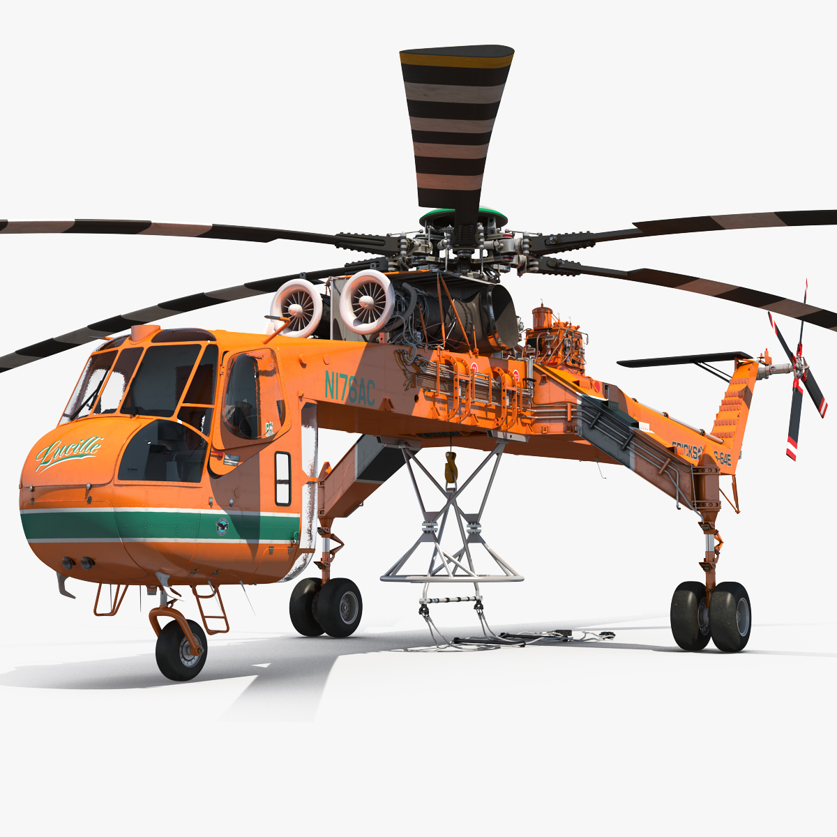 Sikorsky Skycrane Helicopter Model