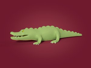cartoon crocodile model