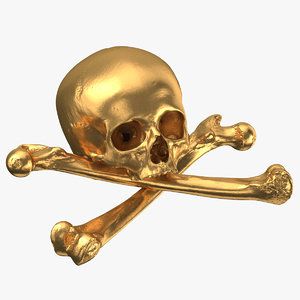 pirate skull bones composition 3D model