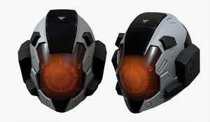 helmet sci fi 3D