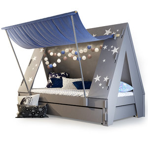 bed nursery tent drawer 3D model