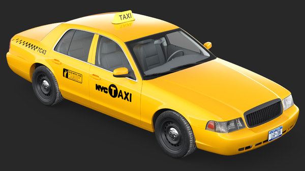 Modelo 3d Ford Crown Victoria Taxi Amarillo Turbosquid 1496519