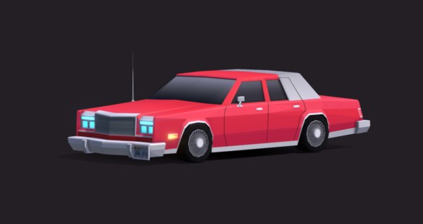 無料漫画低ポリクライスラーニューヨーカー3dモデル Turbosquid