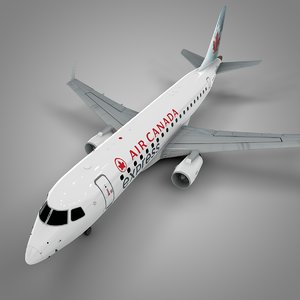 3D air canada express embraer175 model