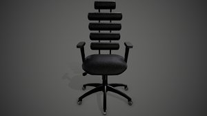 3D ready pbr leather office chair