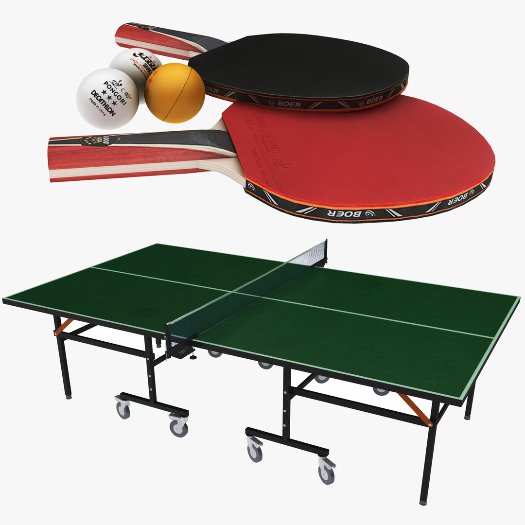 Ping pong table paddles model TurboSquid 1496593