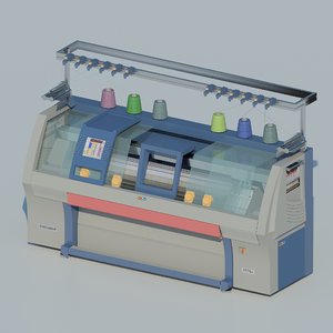 industrial knitting machine stoll 3D model