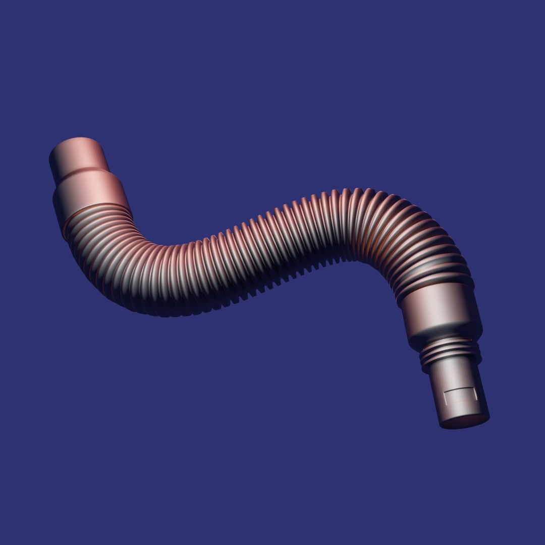 3D ridged pipe - TurboSquid 1496612