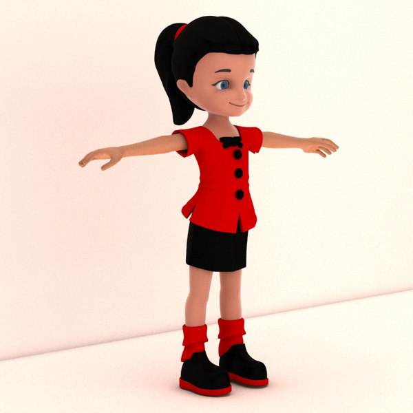 cute girl cartoon model