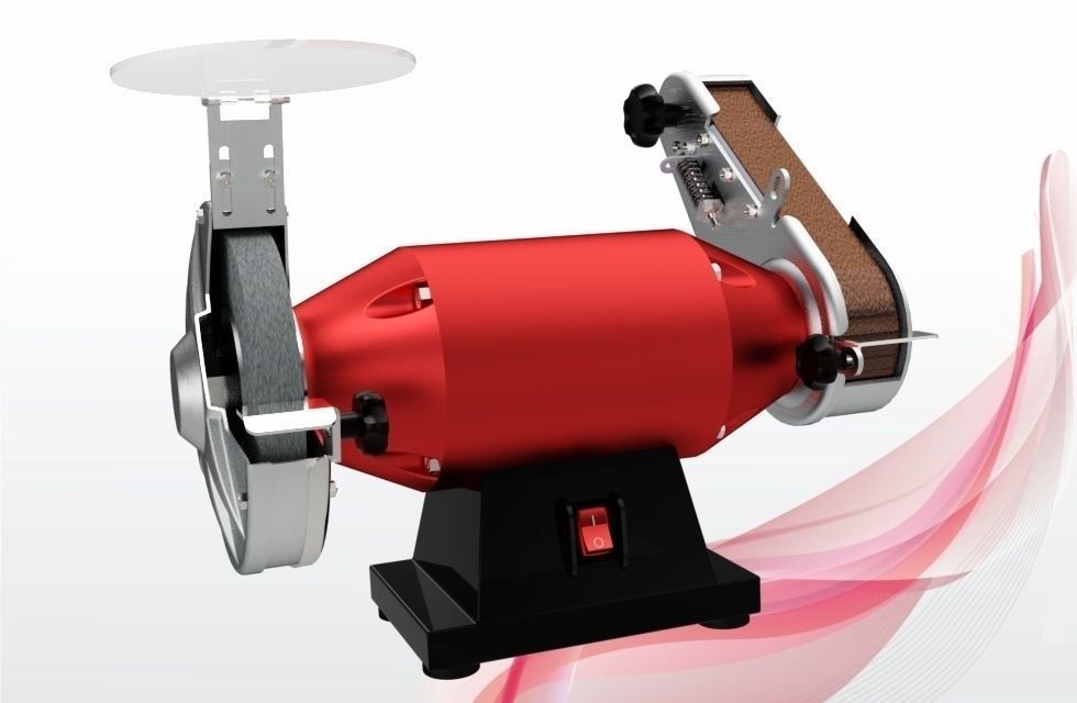 3d Bench Grinder Motor Model Turbosquid 1496631