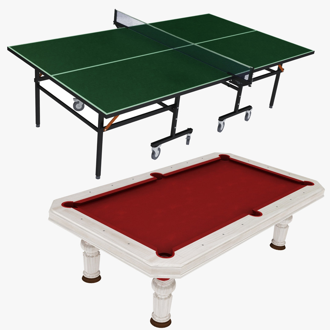 Billiard ping pong table model TurboSquid 1496655